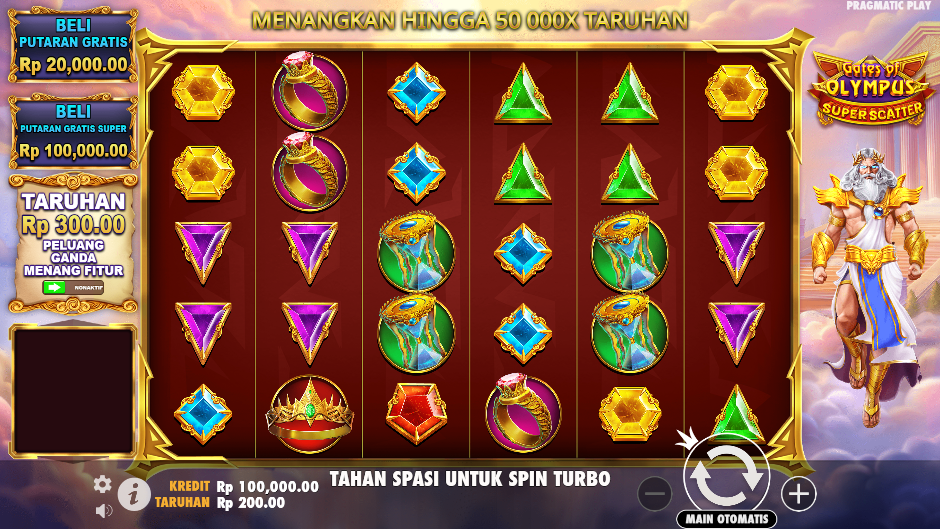 Gates of Olympus Super Scatter Slot - Reels Screen